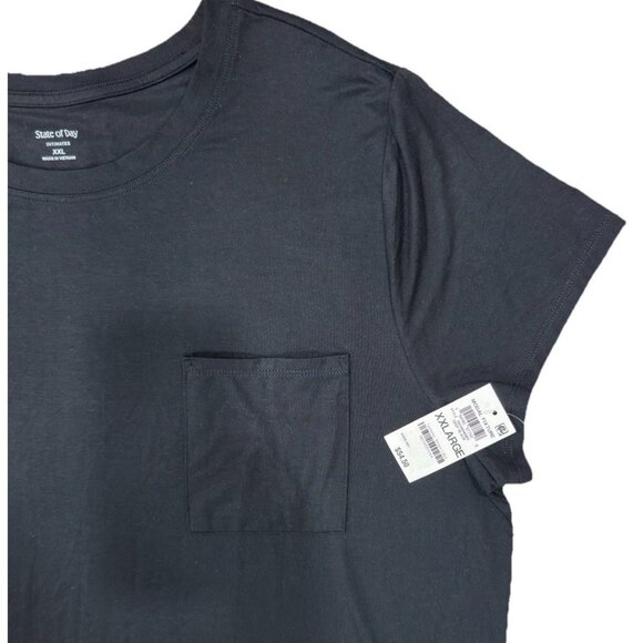 State of Day Macy’s 2pc Sleepwear Modal Bundle XXL Black Long Gown & Robe New - Picture 6 of 10